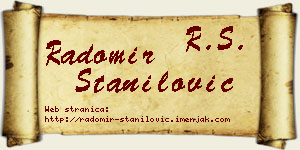 Radomir Stanilović vizit kartica
